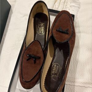 Brown Velvet Belgian Shoes